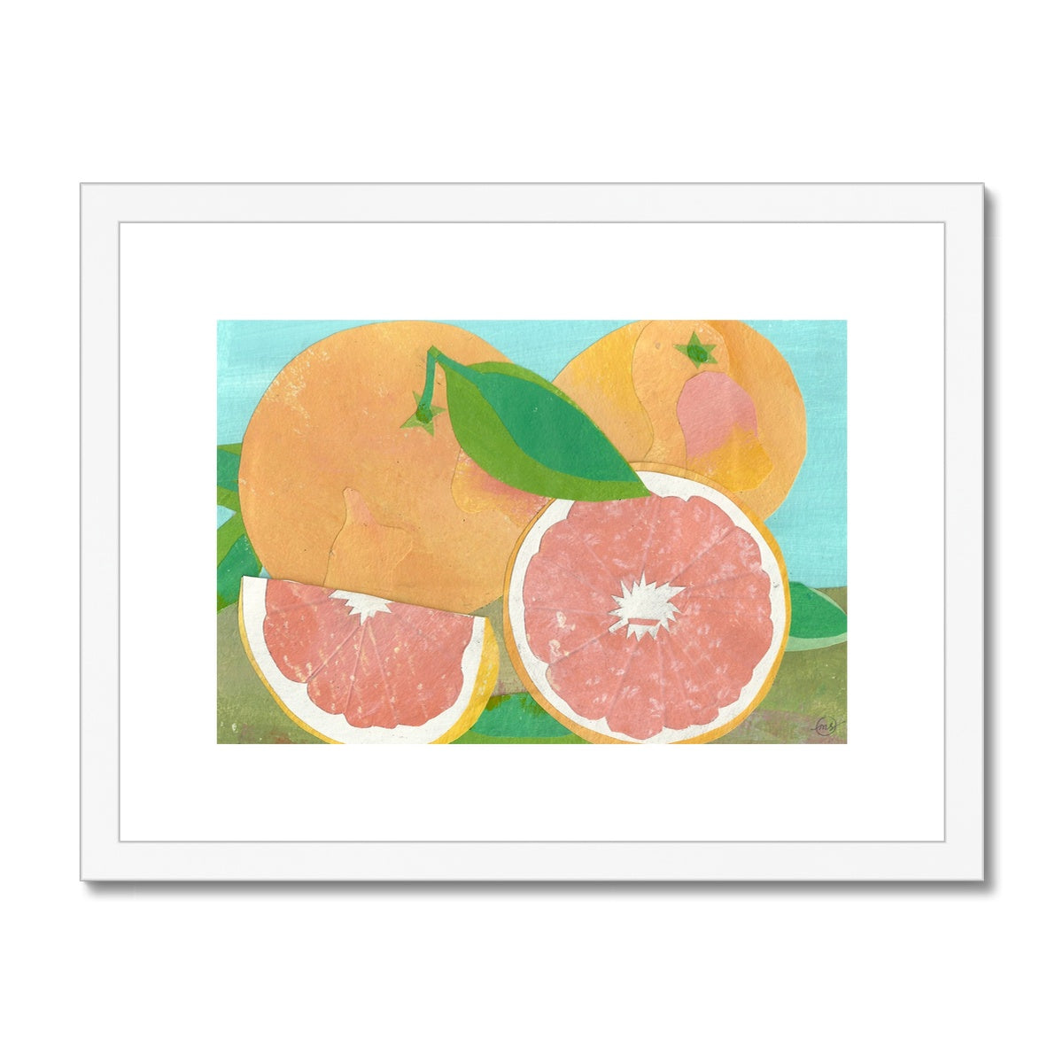 Grapefruit Framed & Matted Print